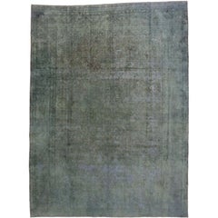 Distressed Vintage Turkish Area Rug with Modern Industrial Rustic Luxe Style