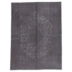 Vintage Turkish Overdyed Rug, Luxe Utilitarian Appeal Meets Defined and Raw