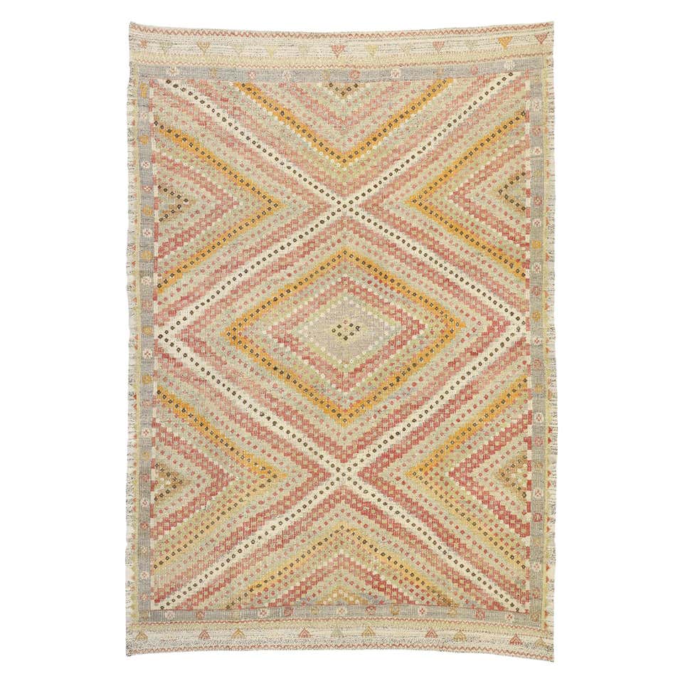 Distressed Antique Turkish Rug with British Colonial Style For Sale at ...