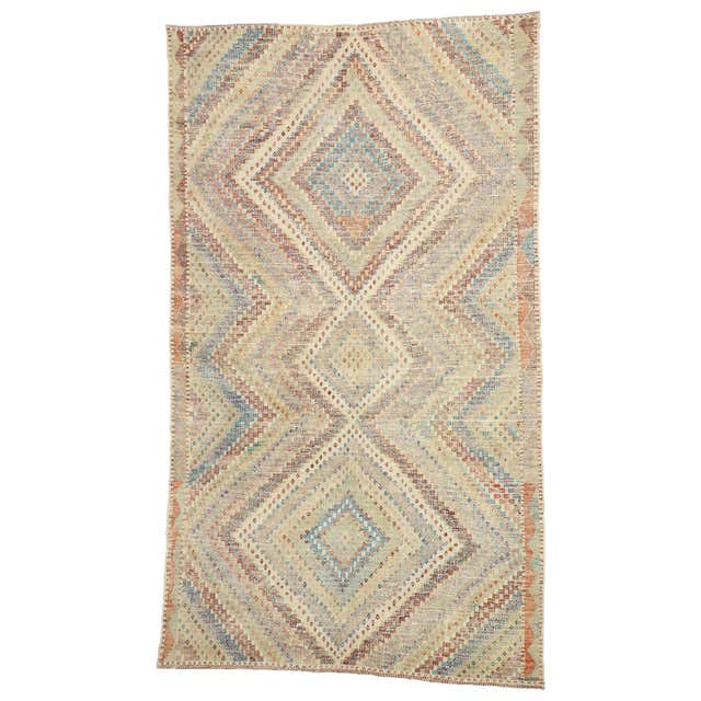 Distressed Antique Turkish Rug with British Colonial Style For Sale at ...