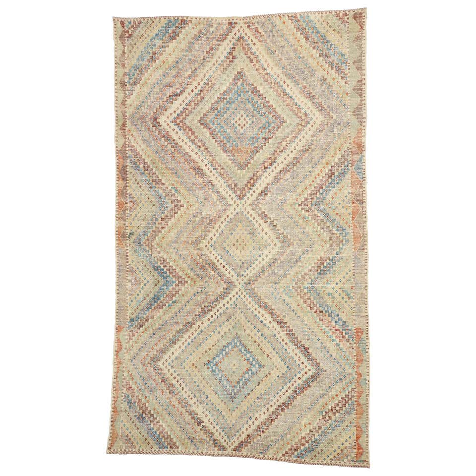 Distressed Antique Turkish Rug with British Colonial Style For Sale at ...