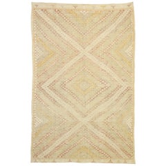 Distressed Vintage Turkish Kilim Rug with Southern Living Style