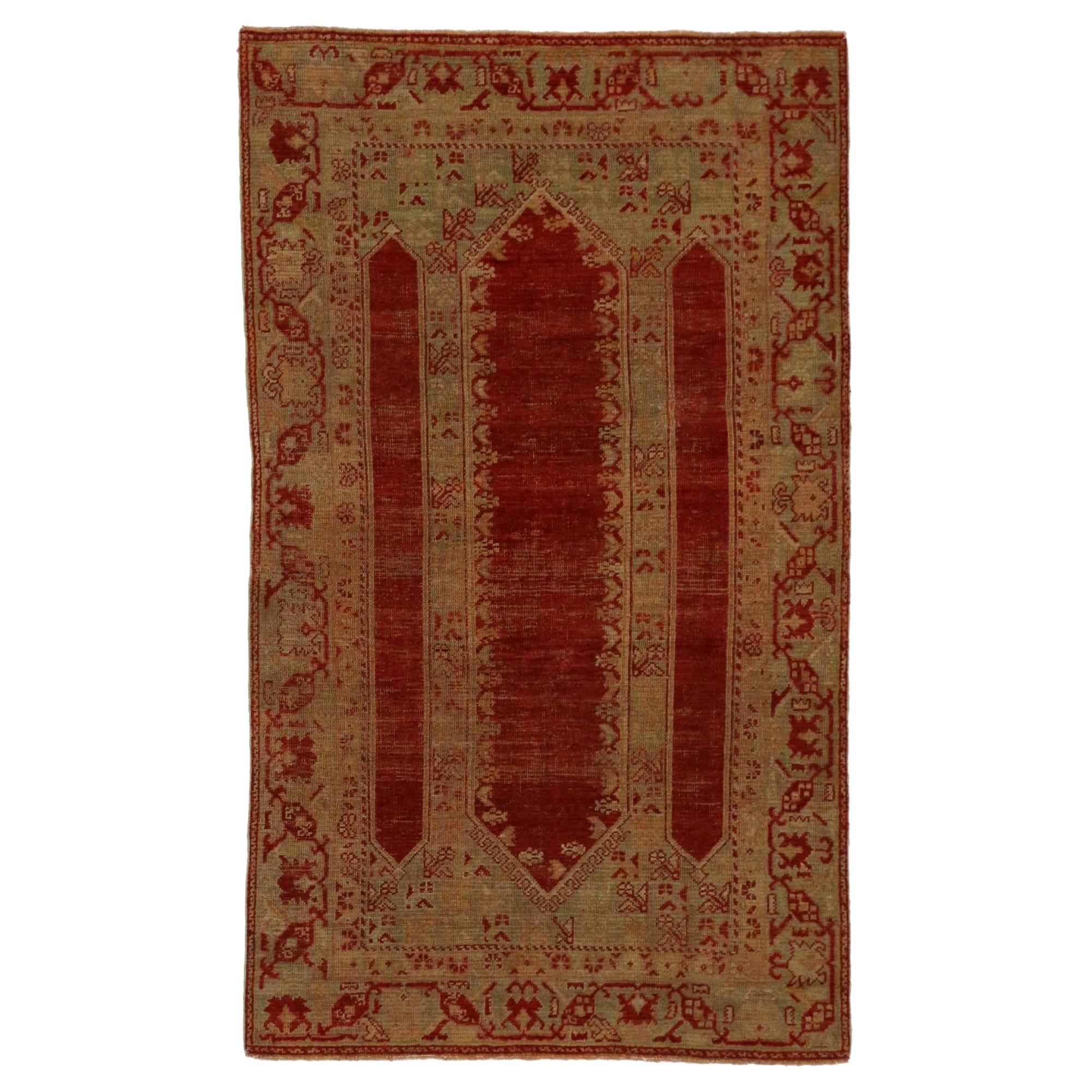 Red Turkish Prayer Mat Rug Carpet New Large Size Ottoman Design 