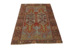 Distressed Vintage Turkish Oushak Rug for Kitchen, Bathroom, Foyer or Entry Rug