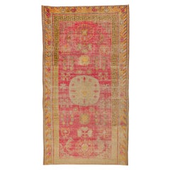 Tapis turc Oushak vieilli, finesse vieillie rencontre le Turkestan oriental