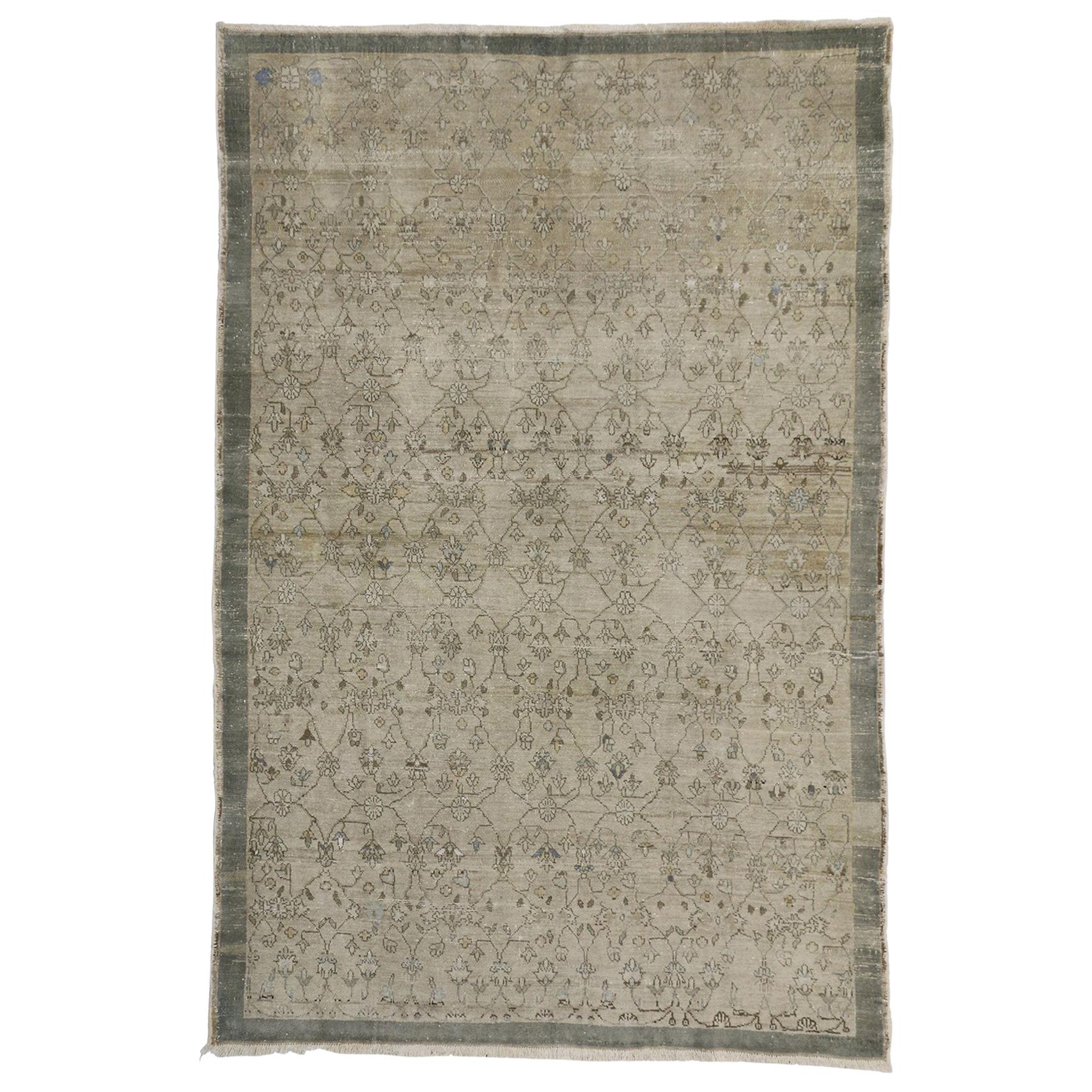 Distressed Antique Turkish Rug with British Colonial Style For Sale at ...