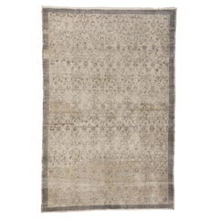 Distressed Vintage Turkish Oushak Rug, Shabby Chic Meets Weathered Beauty