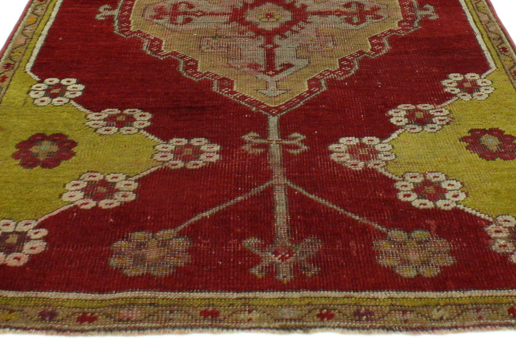 XX secolo Tappeto Oushak turco degli anni '40 con stile moderno in vendita