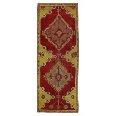 Tapis turc Oushak des années 1940 au style moderne