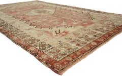 Tapis turc Oushak vintage vieilli avec style rustique de Lodge Adirondack