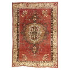 1960's Turkish Oushak Carpet with Traditional Style