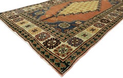 Tapis turc rustique d'Oushak des années 1930, style Arts & Crafts