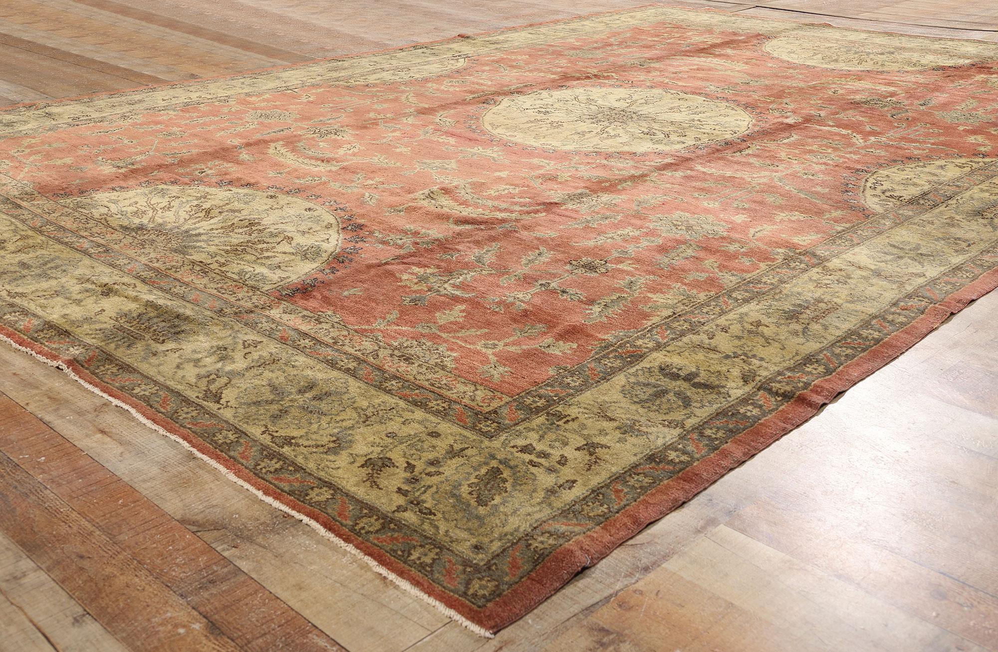 Alfombra turca Oushak de 1960 de estilo tradicional en venta 2