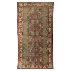 Distressed Retro Turkish Oushak Rug with Rustic Modern Industrial Style