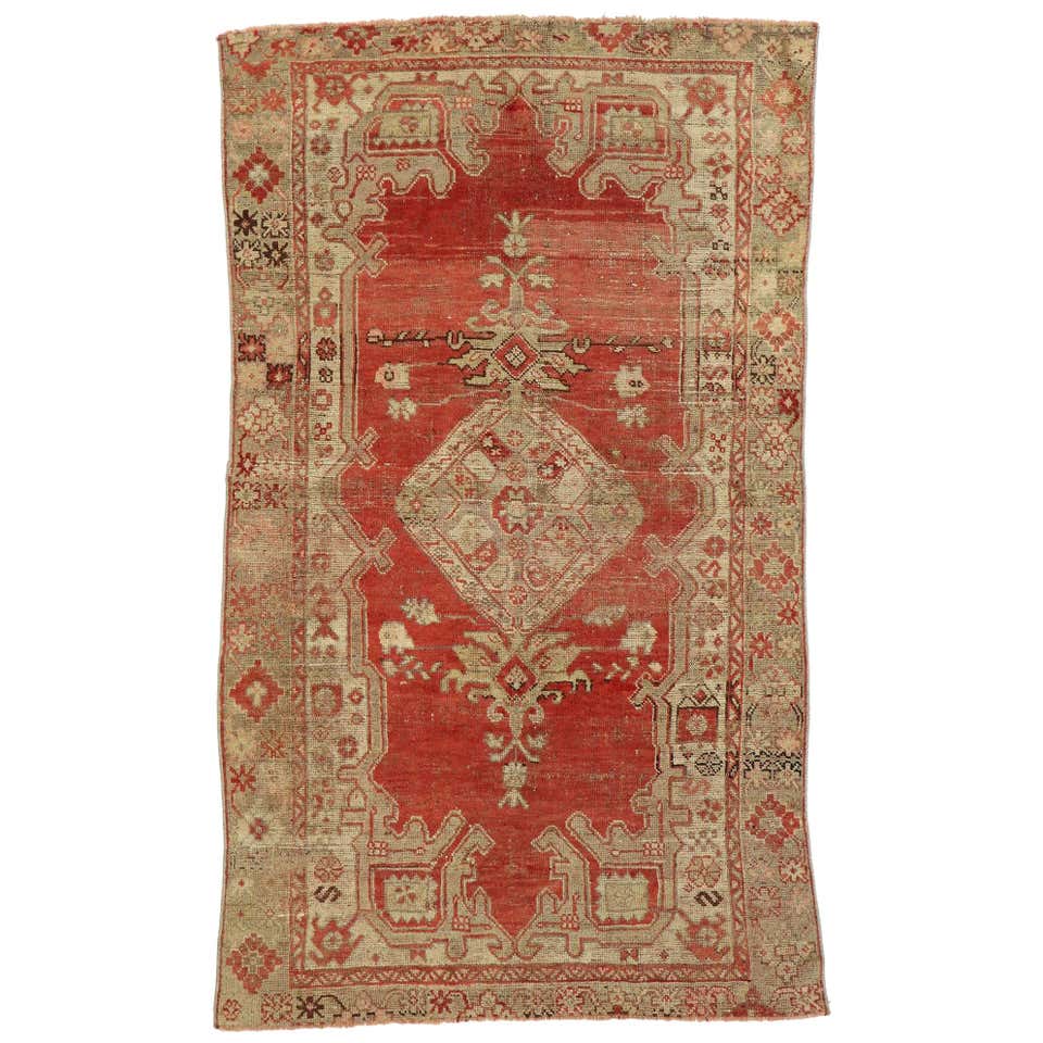 Vintage Oushak Rug with Italian Venetian Style For Sale at 1stDibs ...