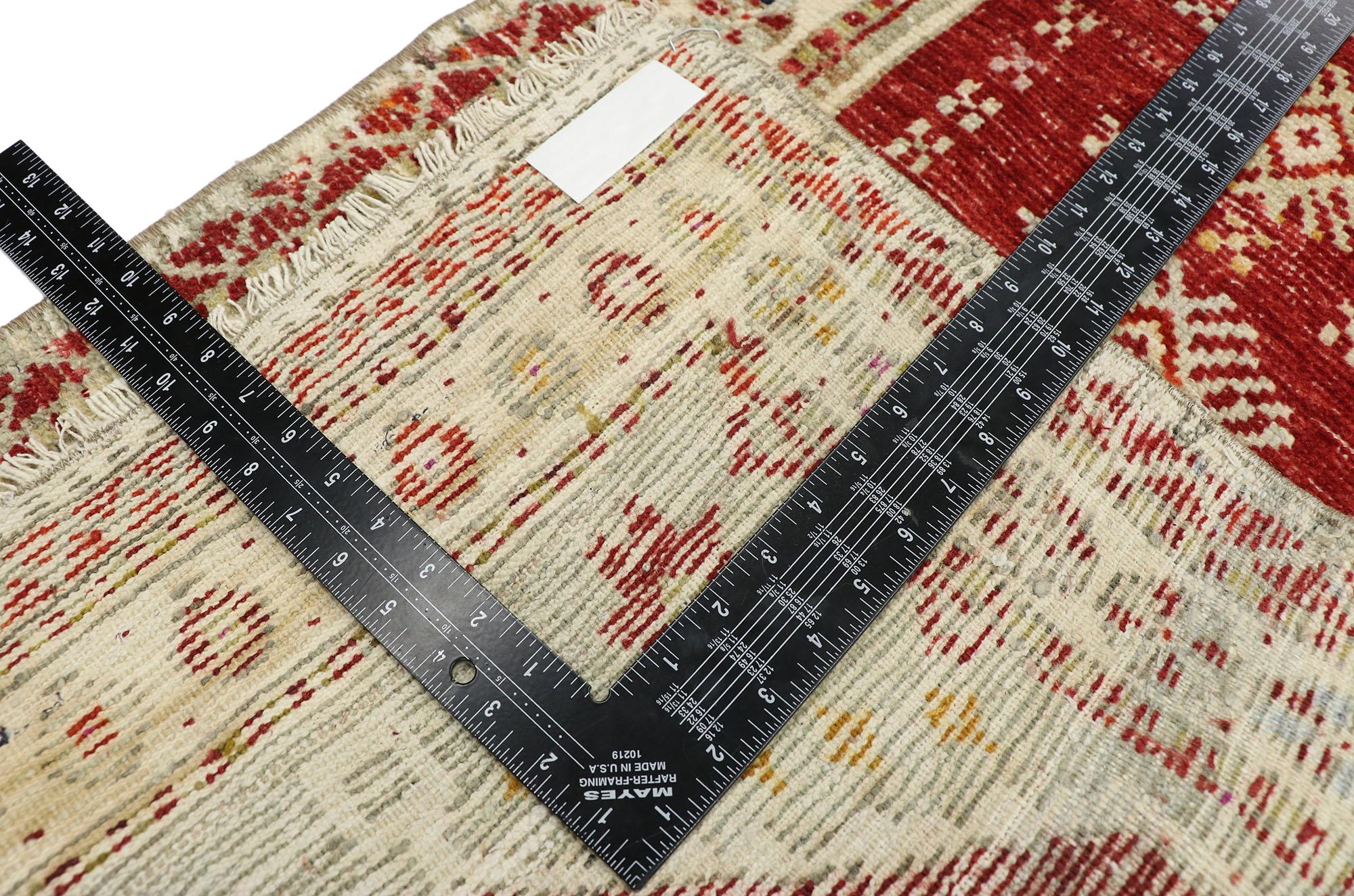 Alfombra Turca Oushak Yastik Vintage Desgastada, Alfombra de Esparcir en Desgastado estado para la venta en Dallas, TX