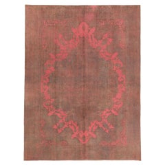 Vintage Turkish Overdyed Rug, Modern Industrial Meets Maximalist Bohemian