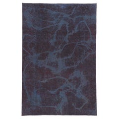 Vintage Turkish Overdyed Rug, Abstract Expressionism Meets Atmospheric Elegance