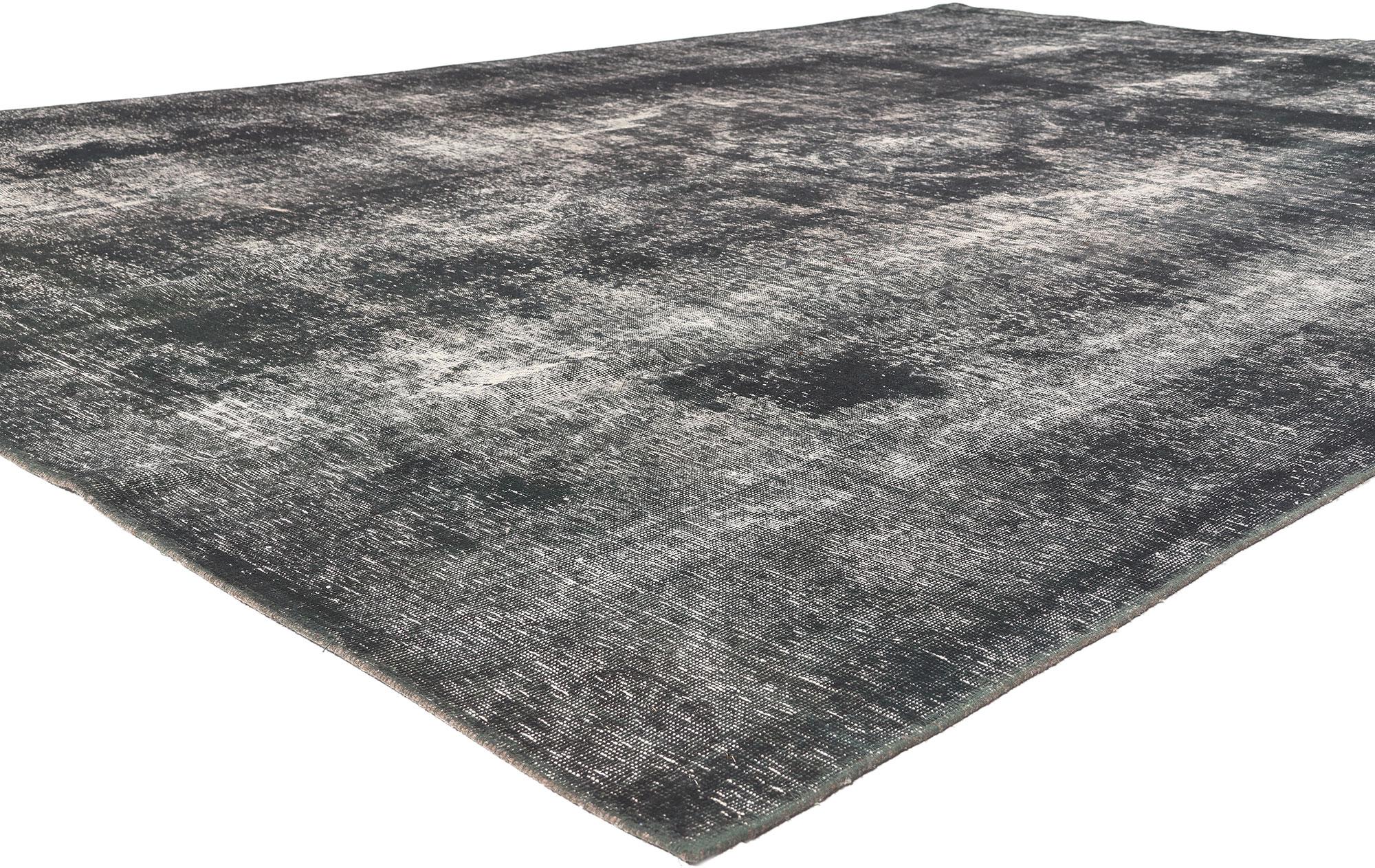 60676 Vintage Turkish Overdyed Rug, 09'04 x 13'04. 
In a harmonious merger of modern industrial style and Urban Luxe vibes, behold the exquisite allure of this hand-knotted wool vintage Turkish overdyed rug. A testament to relaxed refinement, it