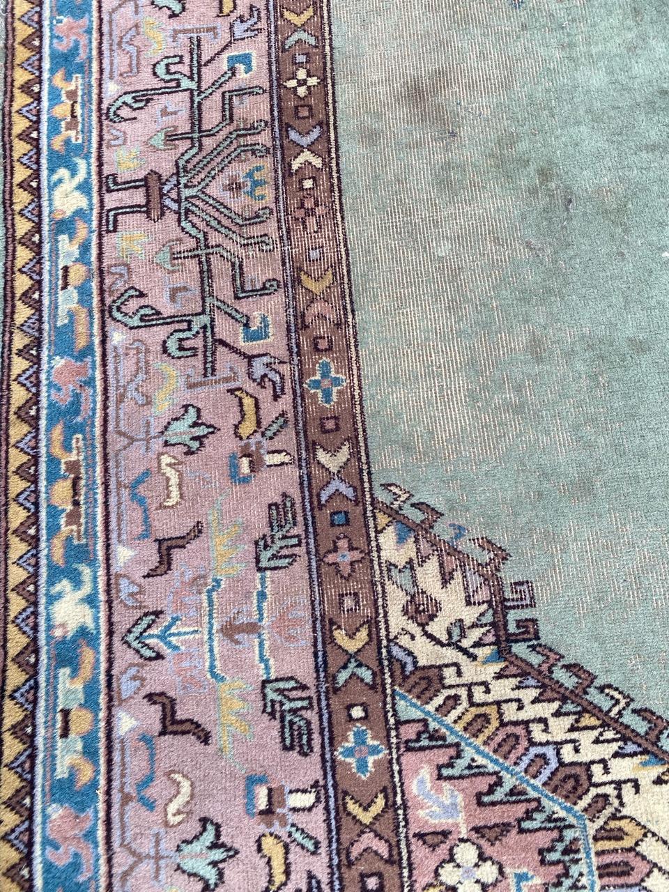 Hand-Knotted Distressed Vintage Turkish Rug For Sale