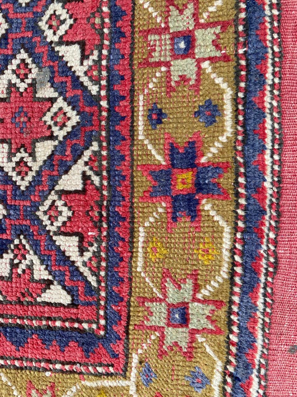 Wool Distressed Vintage Turkish Rug For Sale