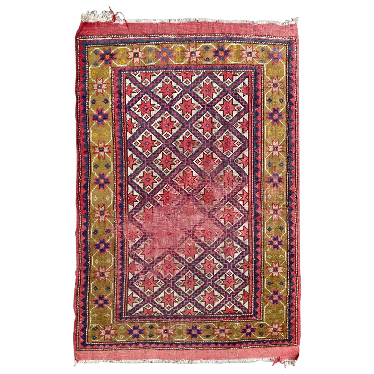 Türkischer Vintage-Teppich im Used-Look