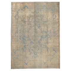 Vintage Turkish Overdyed Rug, Romantic French Provincial Meets Colonial Revival