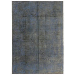 Alfombra turca vintage desgastada con estilo industrial de lujo