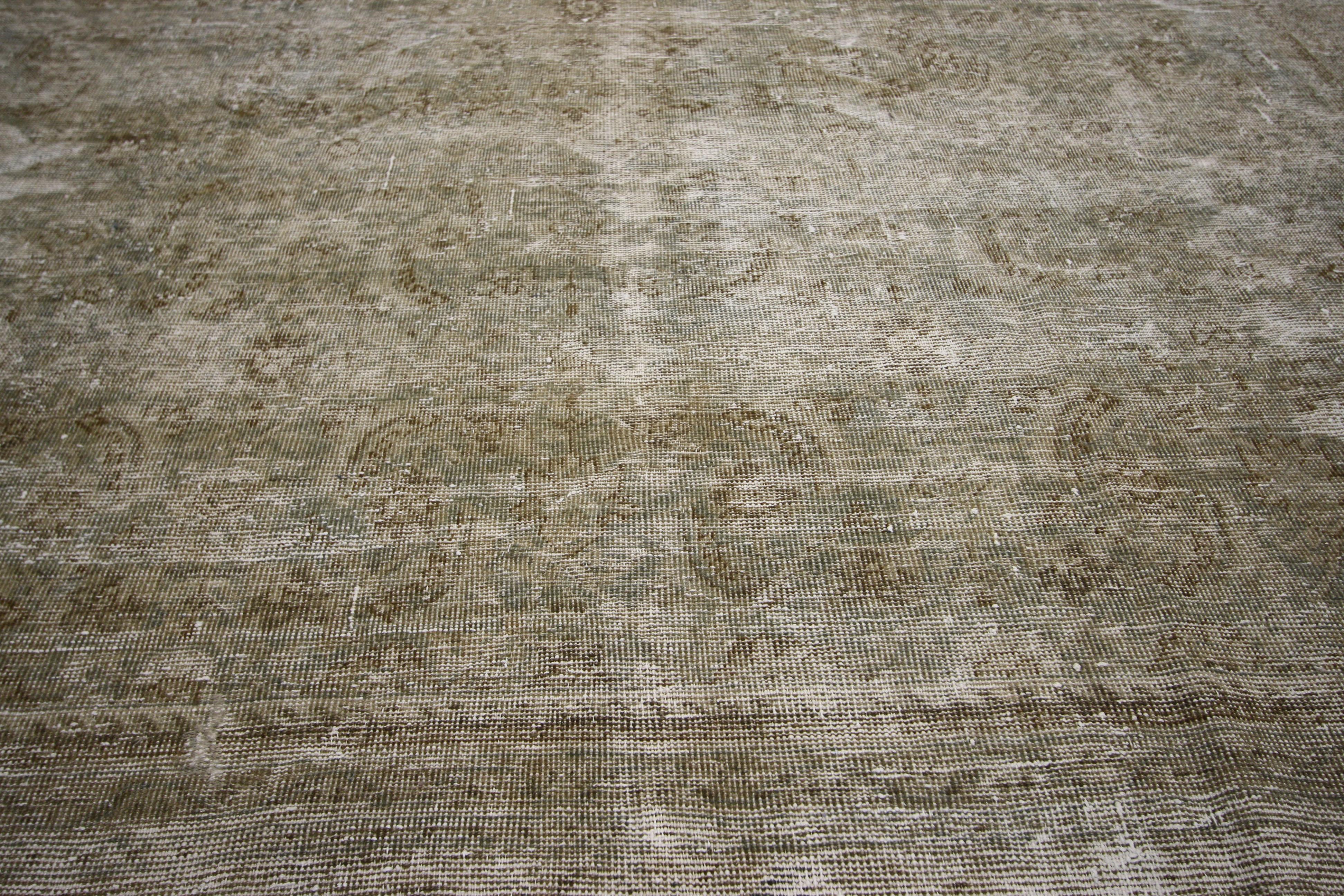 Distressed Vintage Turkish Rug with Modern Industrial Style In Distressed Condition In Dallas, TX