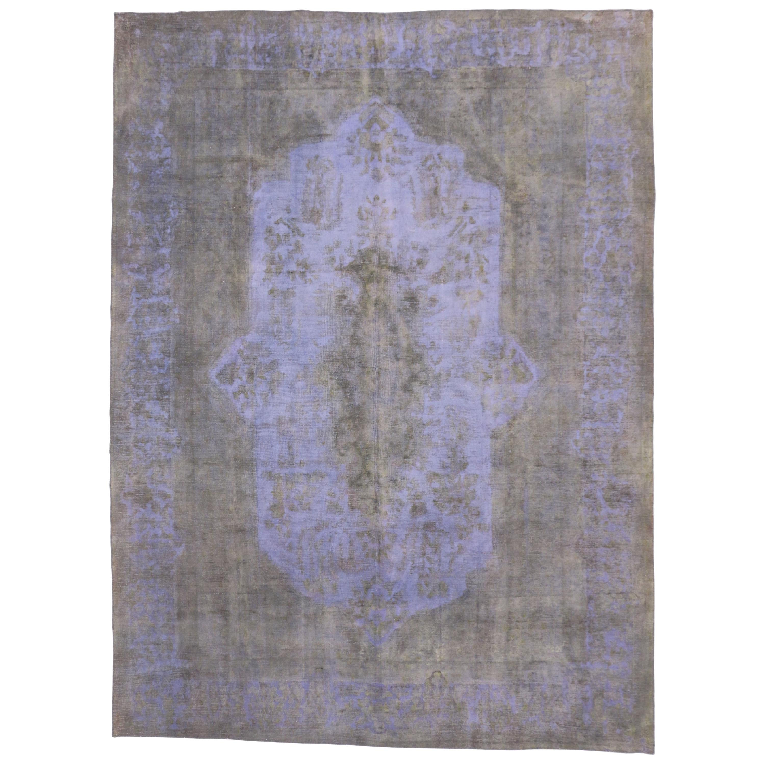 Image result for Modern Style Overdyed Distressed Vintage Turkish Rug with Industrial ...