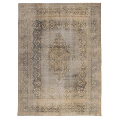 Retro Turkish Overdyed Rug, American Colonial Revival Meets Modern Industrial