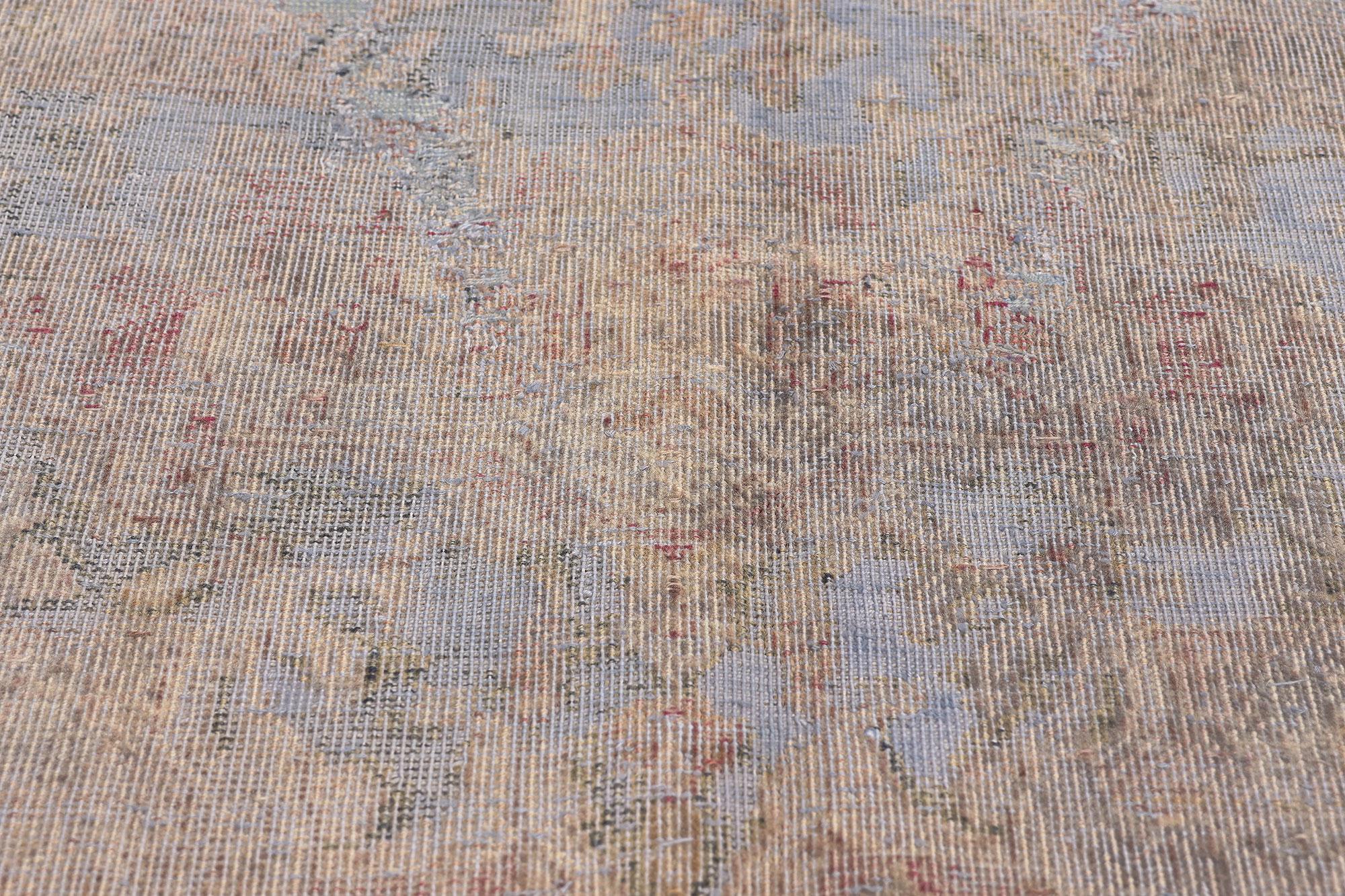 20th Century Vintage Turkish Overdyed Rug, French Provincial Meets Federal Adam Style For Sale
