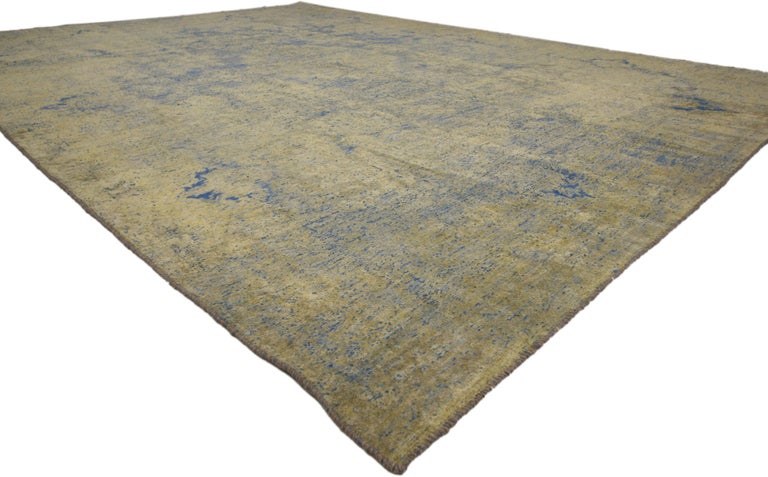 Distressed Vintage Turkish Rug with Chippendale French Country Style ...