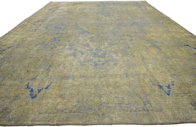 Distressed Vintage Turkish Rug with Chippendale French Country Style ...