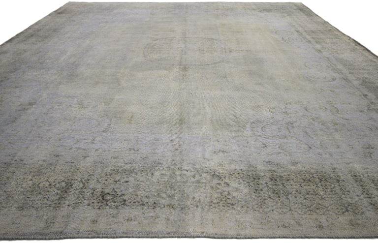 Industrial Rustic Rug Distressed Vintage Turkish Rug with Rustic Modern Industrial Style For ...