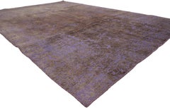 Distressed Vintage Turkish Rug with Industrial Abstract Expressionist Style