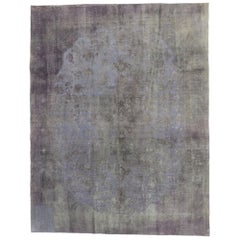 Distressed Vintage Turkish Rug with Modern French Luxe Industrial Style