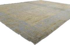 Vintage Turkish Overdyed Rug, Belgian Chic Meets French Industrial Style