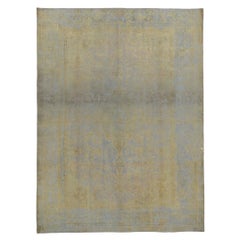 Vintage Turkish Overdyed Rug, Belgian Chic Meets French Industrial Style