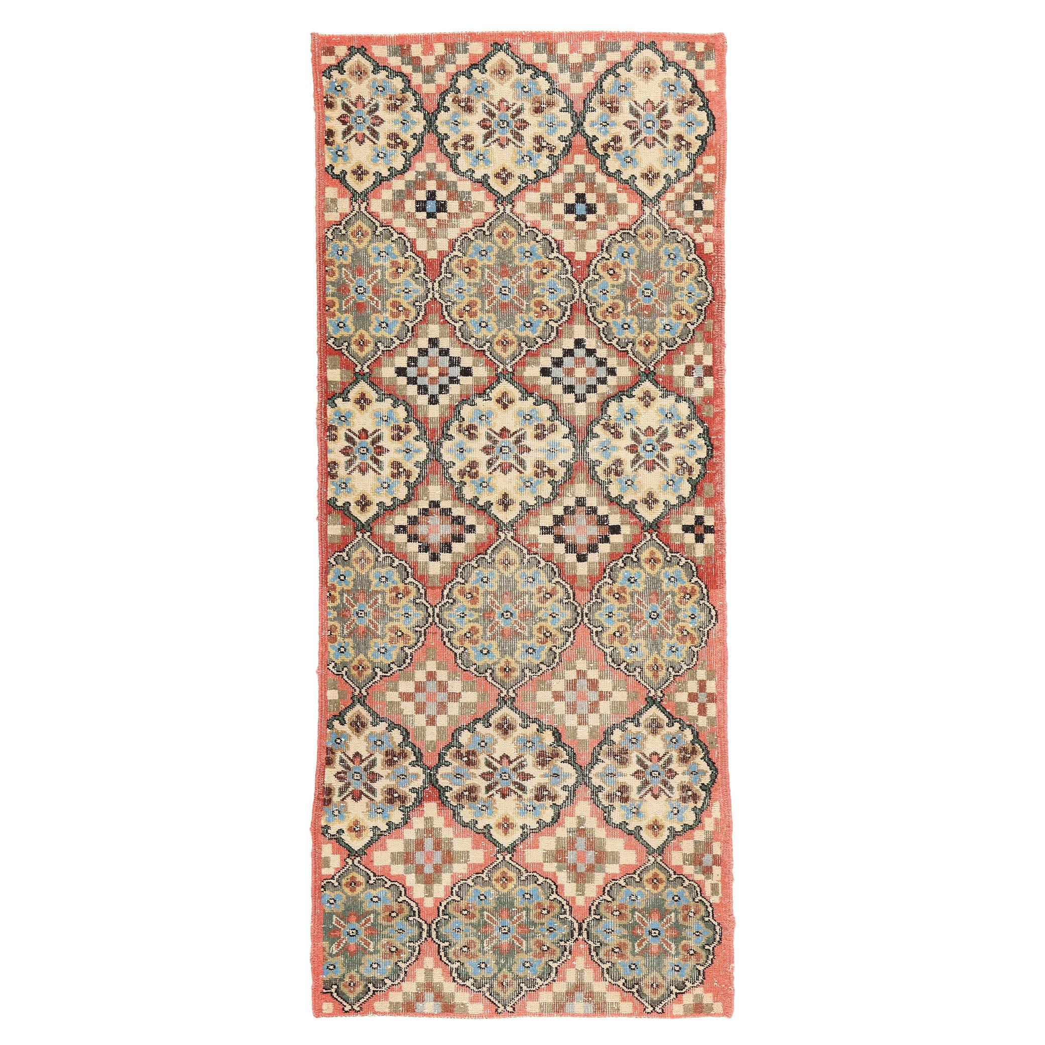 Türkischer Sivas-Teppich im Vintage-Stil von Zeki Muren im Used-Look