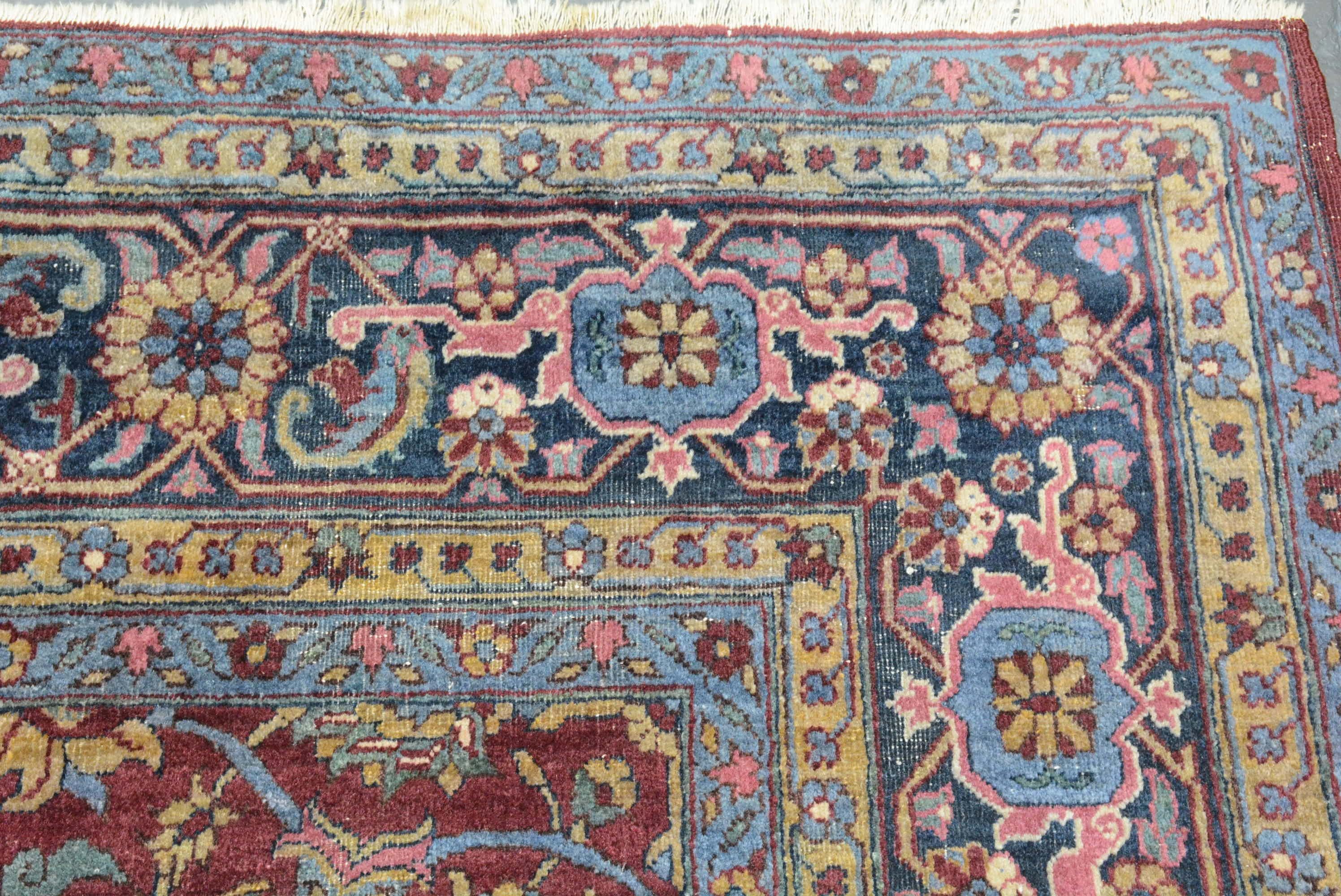 Tabriz Distressed Vintage Turkish Sivas Carpet For Sale