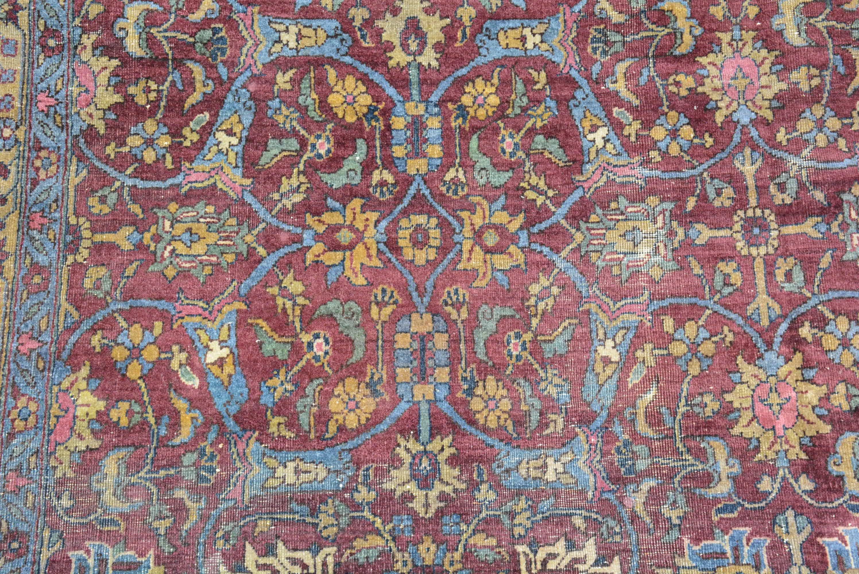 Wool Distressed Vintage Turkish Sivas Carpet For Sale