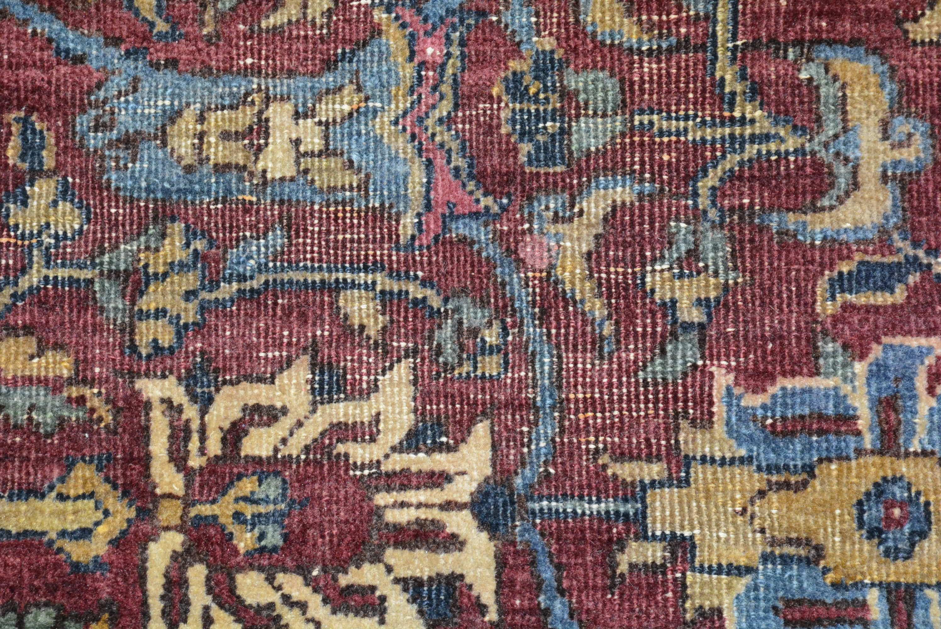Distressed Vintage Turkish Sivas Carpet For Sale 1