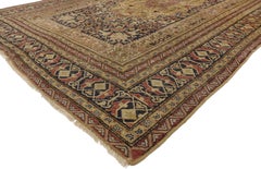 Türkischer Sivas-Galerie-Teppich im Vintage-Stil im Industrie-Künstlerstil, im Used-Stil