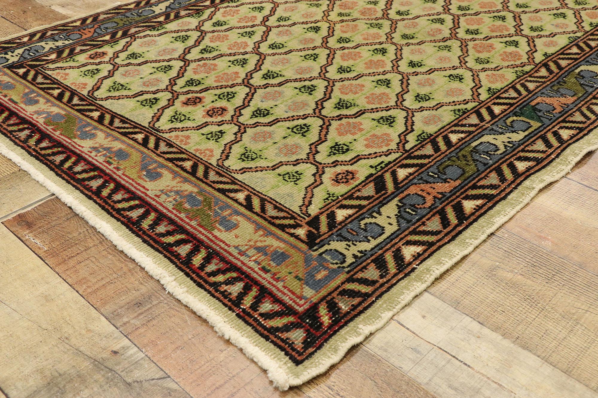 Alfombra Sivas Turca Vintage Desgastada en Desgastado estado para la venta en Dallas, TX