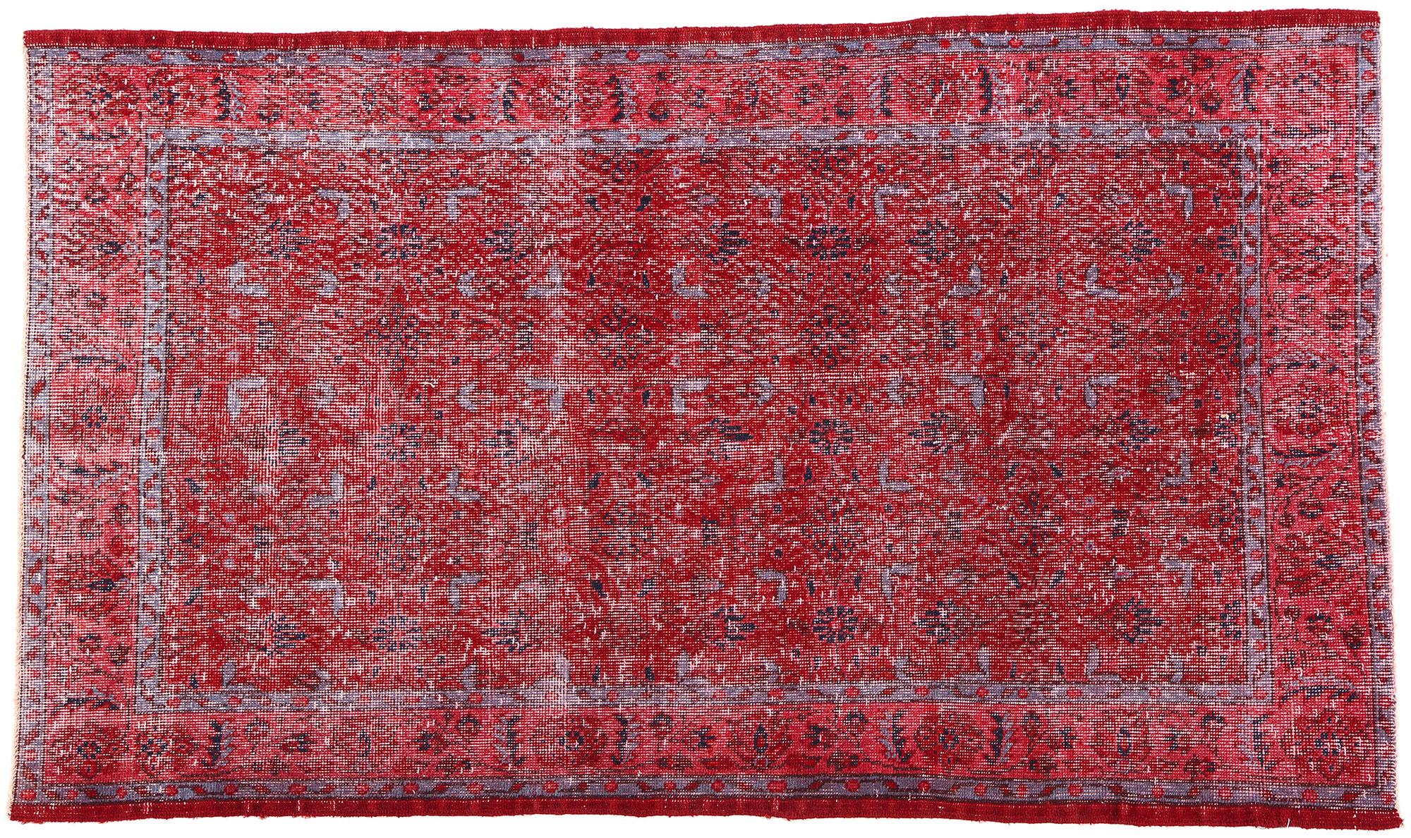 Distressed Vintage Turkish Sivas Rug For Sale 3