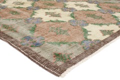 Distressed Vintage Turkish Sivas Rug