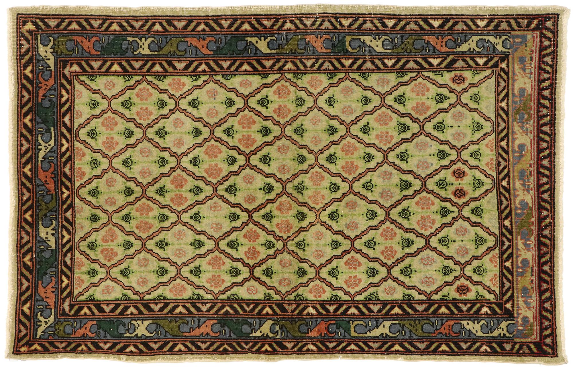Alfombra Sivas Turca Vintage Desgastada en venta 1