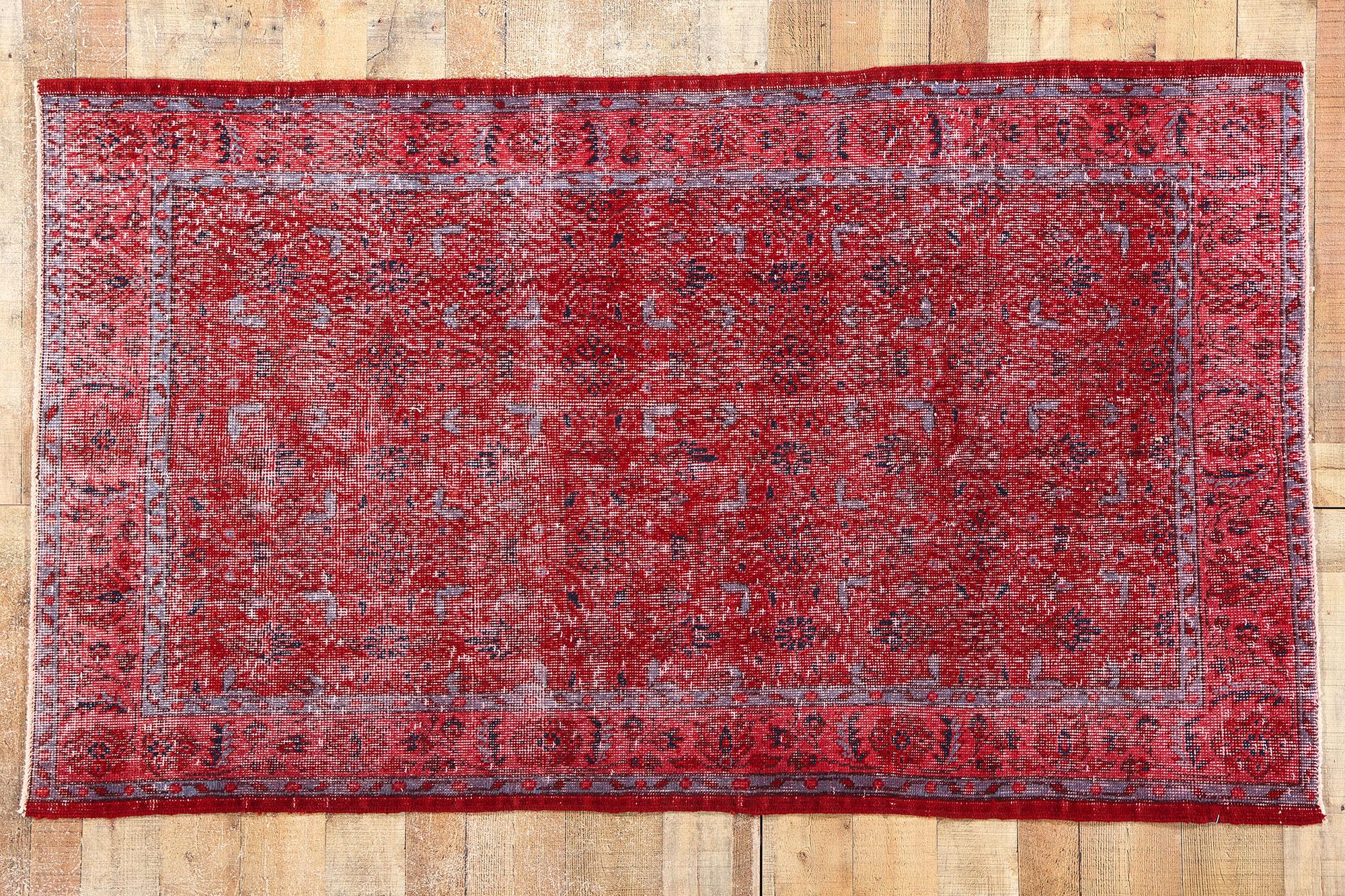 Alfombra Sivas Turca Vintage Desgastada en venta 1