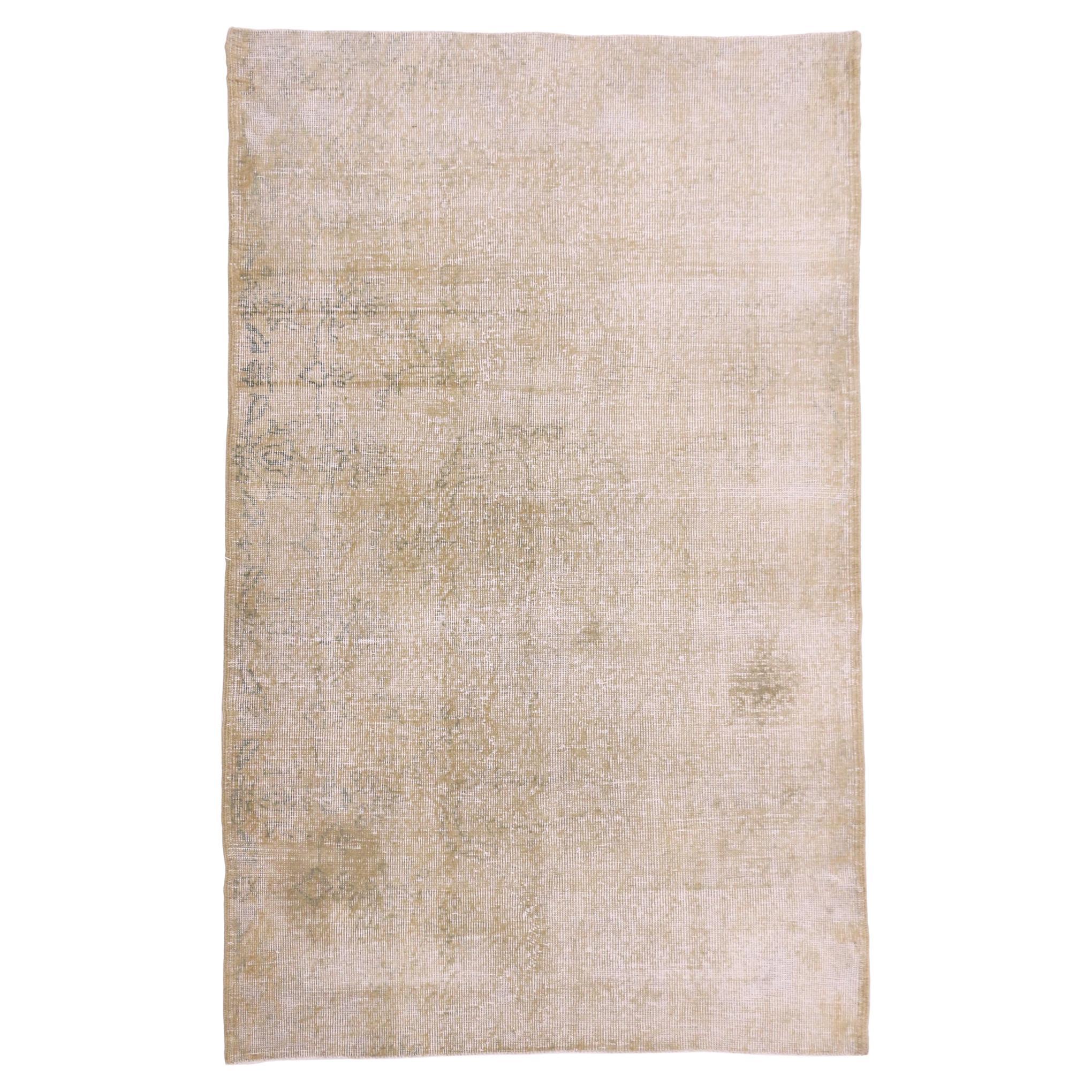 Distressed Vintage Turkish Sivas Rug